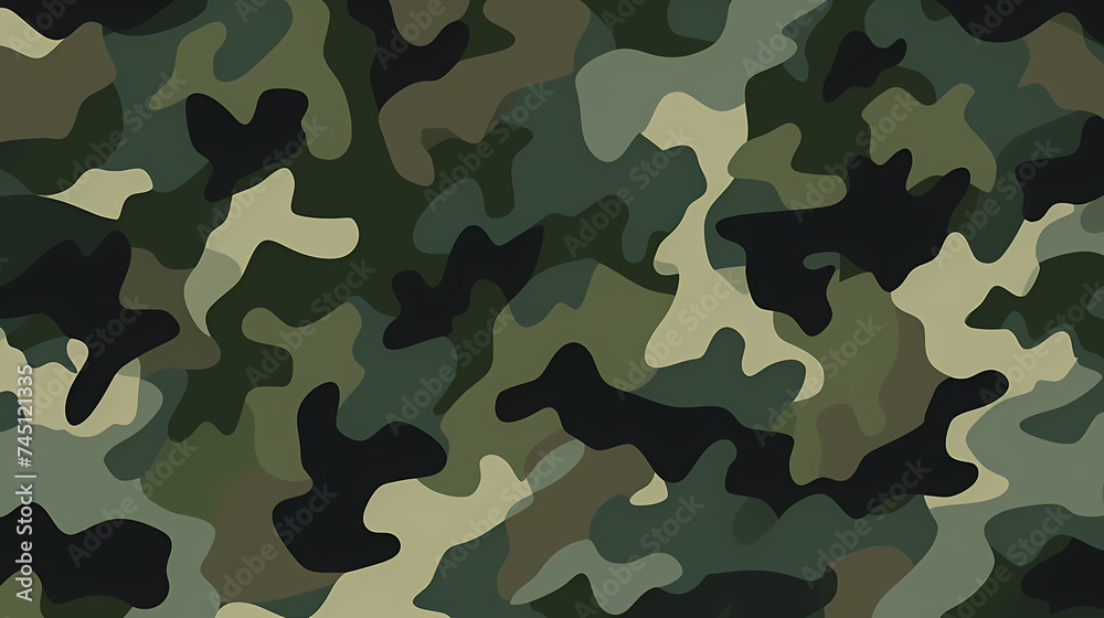 Flat design camouflage pattern texture Flat design camouflage pattern texture