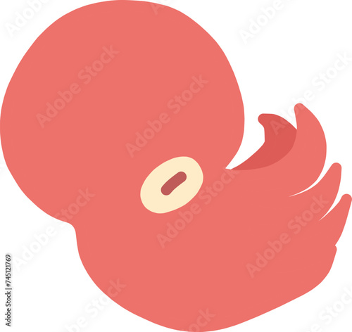 シンプルにデフォルメした手描きのタコのイラスト