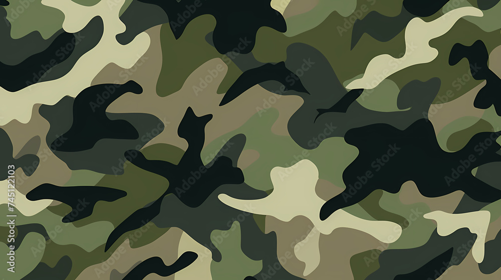 Camouflage pattern with organic shapes, camouflage texture Camouflage pattern with organic shapes, camouflage texture