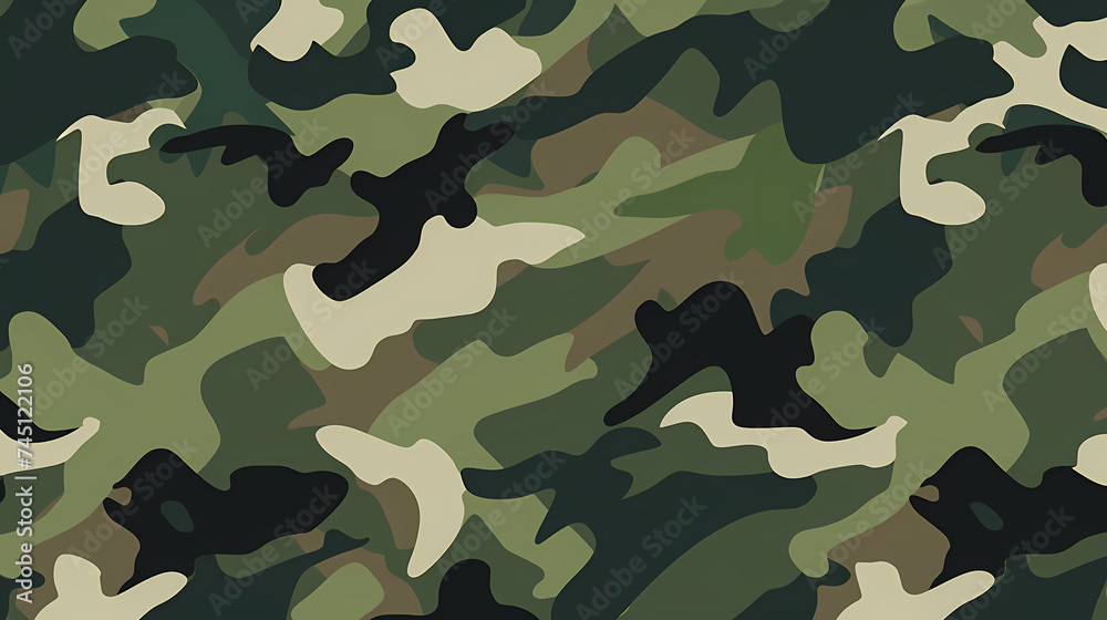 Camouflage pattern with organic shapes, camouflage texture