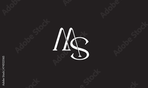 MS, SM, S, M Abstract Letters Logo Monogram photo