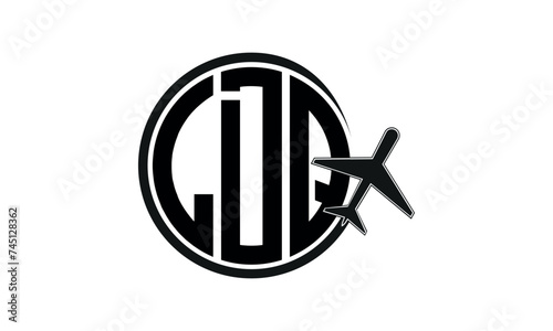 LDQ three initial letter circle tour & travel agency logo design vector template. hajj Umrah agency, abstract, wordmark, business, monogram, minimalist, brand, company, flat, tourism agency, tourist