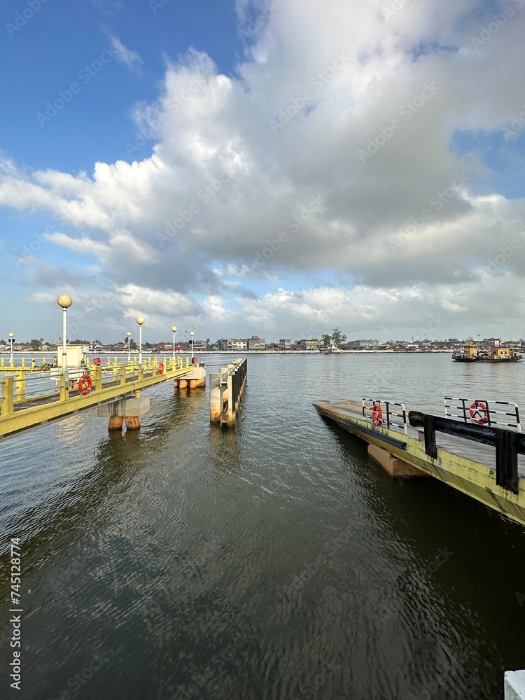 Fototapeta premium boat on the river