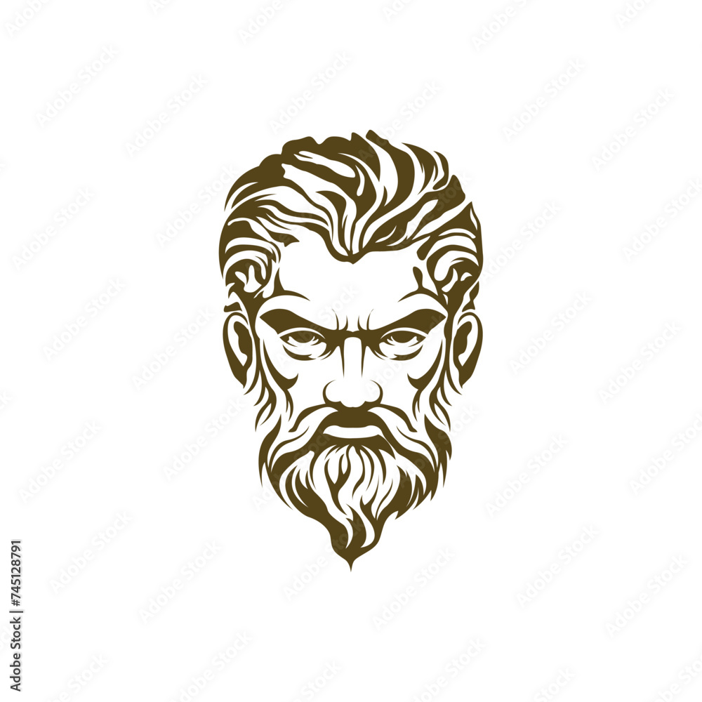 Oldman head face logo icon design template vector illustration Oldman head face logo icon design template vector illustration