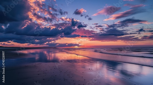 Beautiful Beach In The Sunset