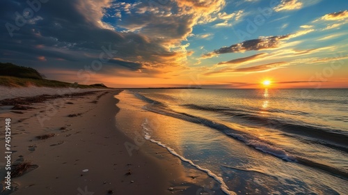 Beautiful Beach In The Sunset © Left