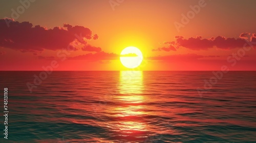 Sunrise over the Sea Horizon © Left