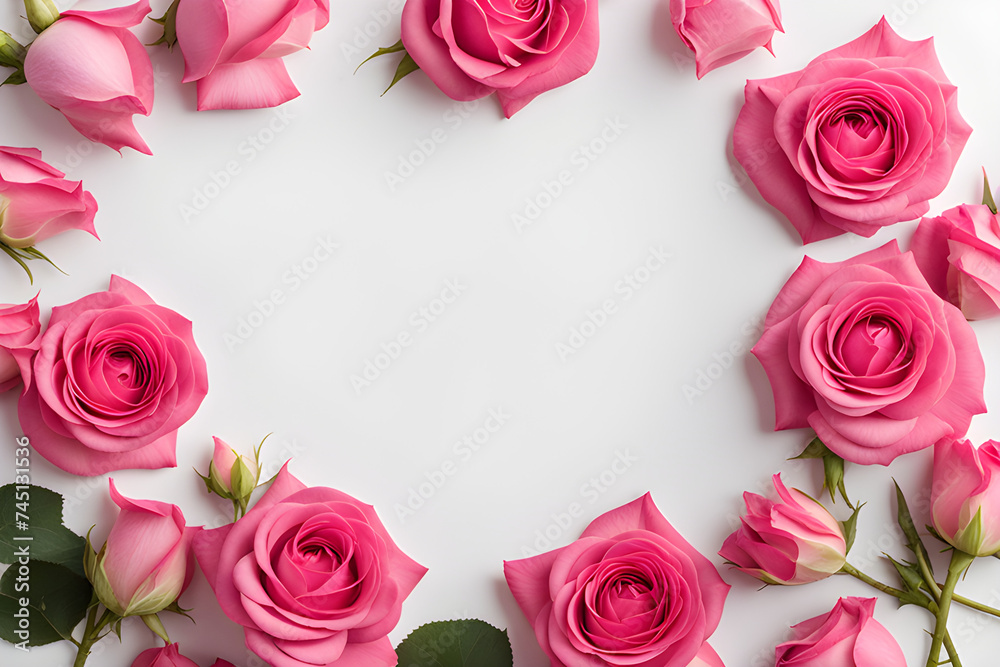 Floral frame composition Floral frame composition
