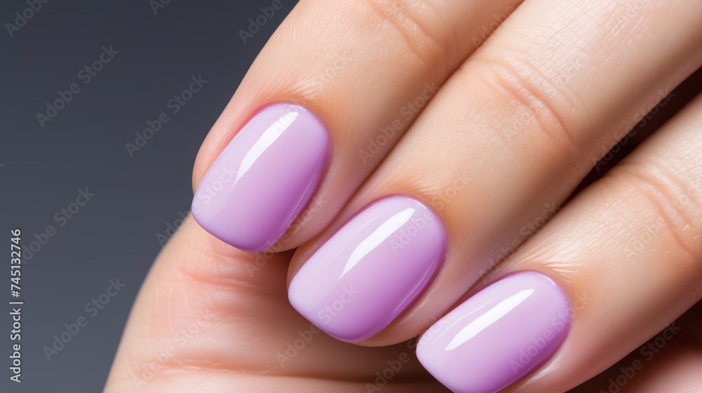Close-up of womans hand with beautifully manicured nails painted in soft pastel shades Close-up of womans hand with beautifully manicured nails painted in soft pastel shades