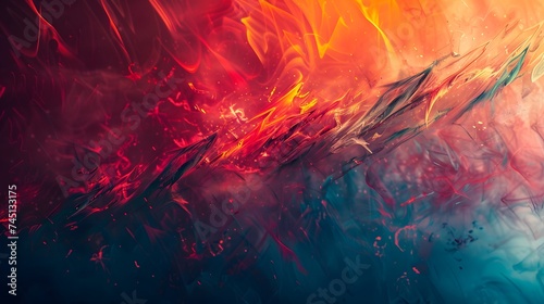 Abstract Fiery and Icy Artistic Splash Background