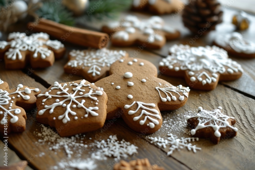 Decorated Gingerbread Cookies: Traditional Homemade Christmas Treats