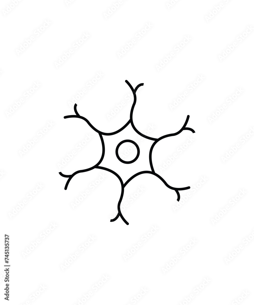 neuron icon, vector best line icon. neuron icon, vector best line icon.