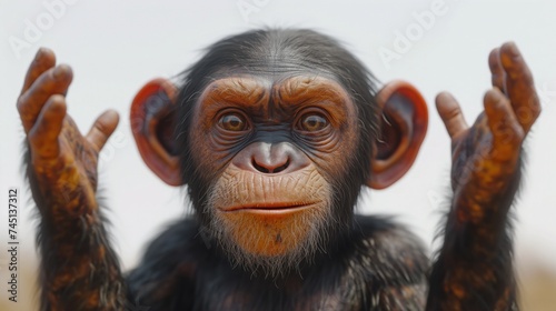 Zdjęcie przedstawia zbliżenie na małpę, która robi memiczny gest wybuchającej głowy od nadmiaru genialnych informacji