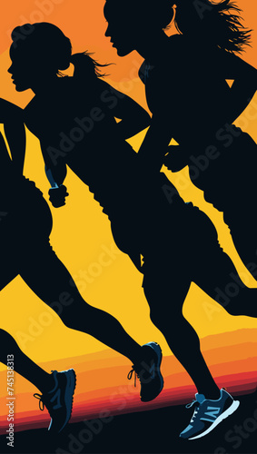Grupo de gente haciendo running