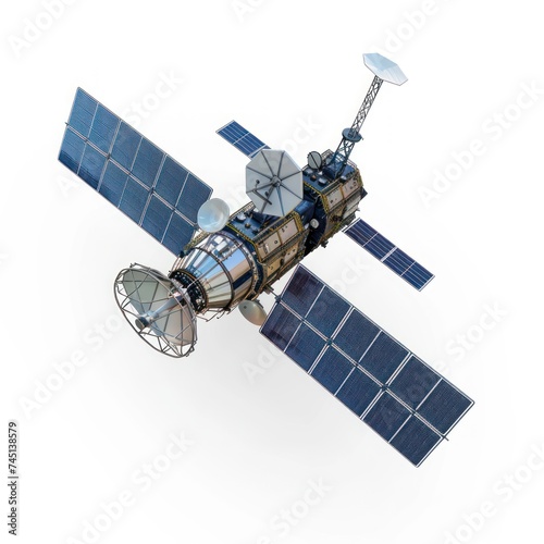 3d satellite on white background,Space concept 