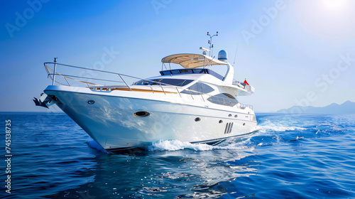 luxury yacht in the sea © deniew