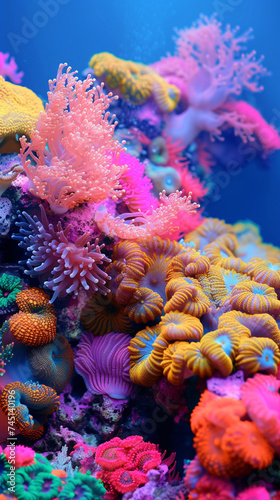 Coral reef in sea