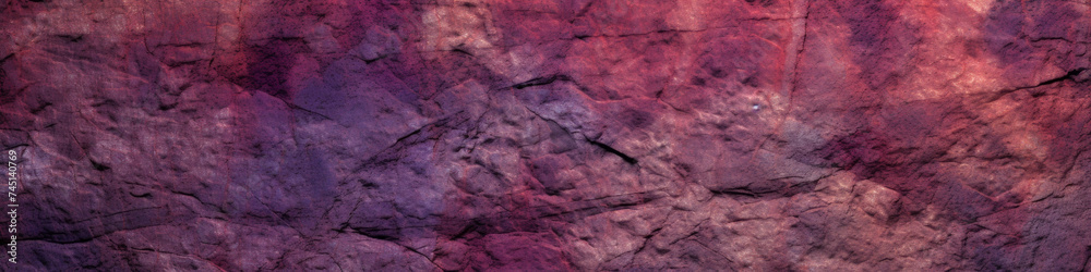 Textured Purple Rock Formation Surface. Colorful Stone Banner.