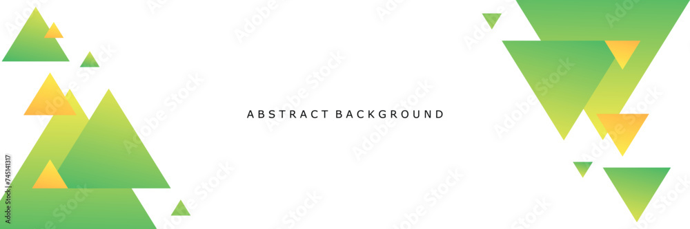 Vector green and yellow shape abstract background banner design Vector green and yellow shape abstract background banner design
