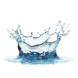 Water liquid splash isolated on white background includes clipping path, transparent background