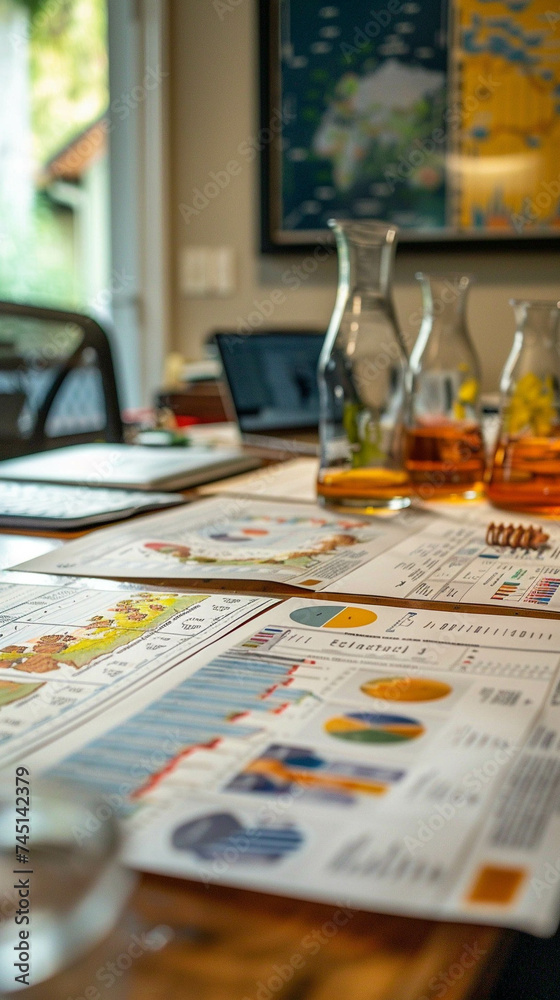 Showcase a financial planning map leading startups through market analysis terrain to success peak