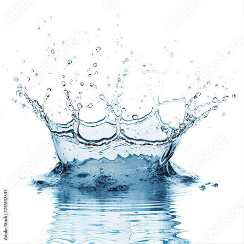 Water liquid splash isolated on white background includes clipping path, transparent background