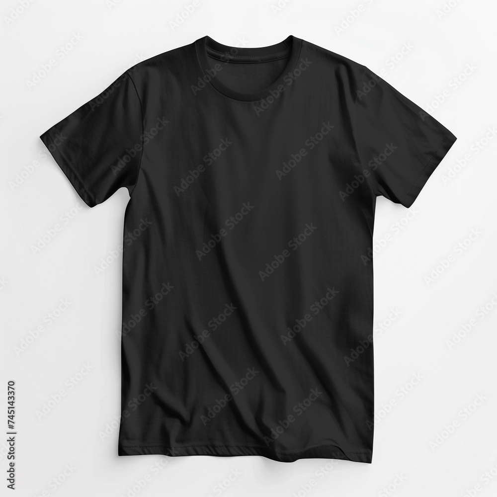 mockup of a plain classic style black t-shirt , generative AI mockup of a plain classic style black t-shirt , generative AI