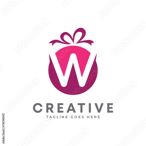 Letter W Online shop e commerce or gift shop logo