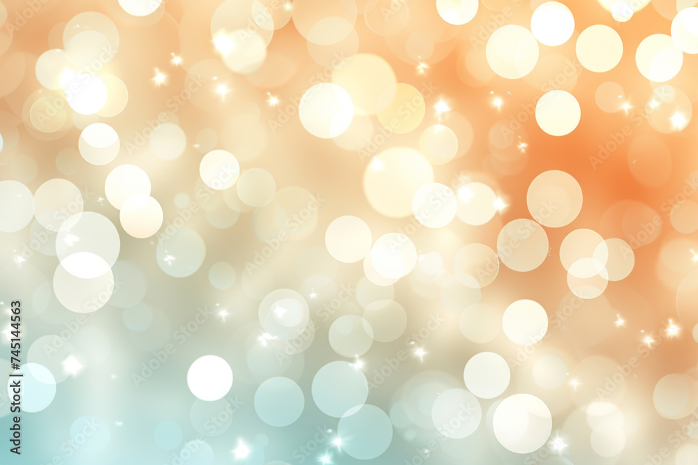 Obraz premium Radiant Bokeh Palette, Aquamarine & Amber Tints