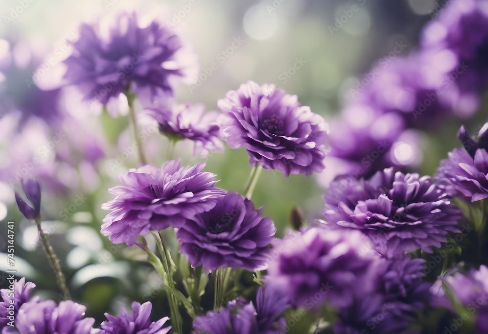 Summer floral composition Creative layout made with beautiful purple flowers cut out Summer floral composition Creative layout made with beautiful purple flowers cut out