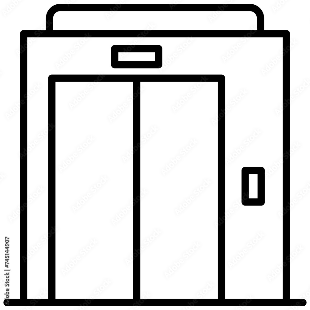 elevator black outline icon, use for modern concept, app, and web development. elevator black outline icon, use for modern concept, app, and web development.
