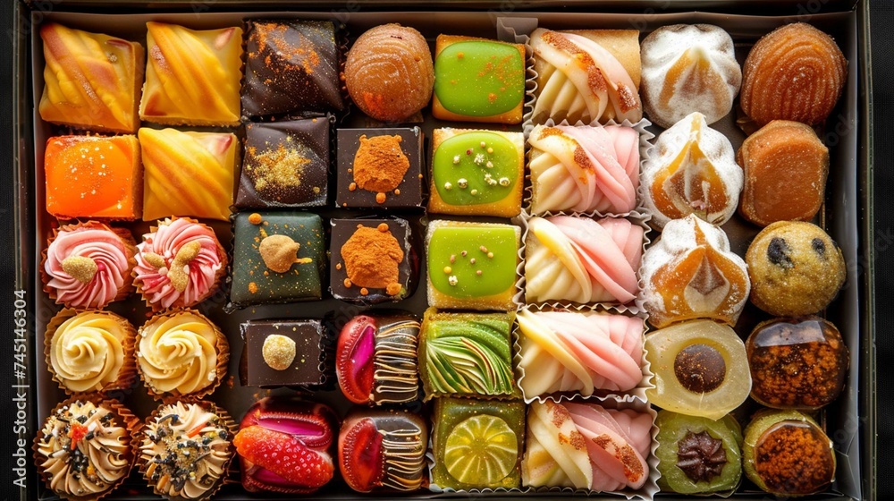 chocolate sweets in a box