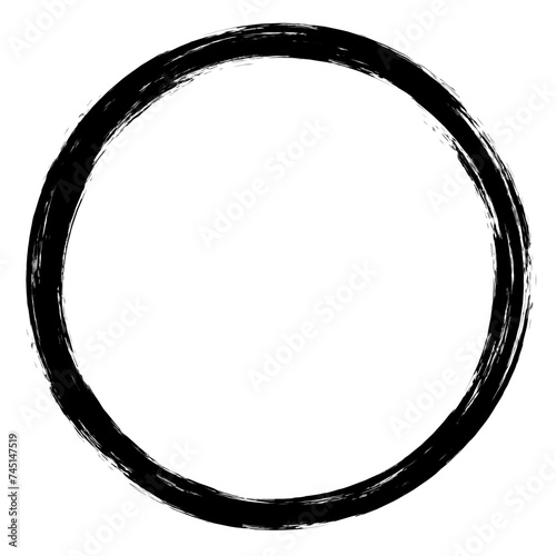 Black round frame