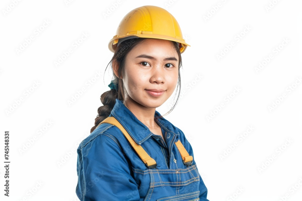 a friendly plumber girl exudes professionalism and warmth while proudly displaying her equipment, ensuring top-quality service and customer satisfaction. Generative AI. a friendly plumber girl exudes professionalism and warmth while proudly displaying her equipment, ensuring top-quality service and customer satisfaction. Generative AI.