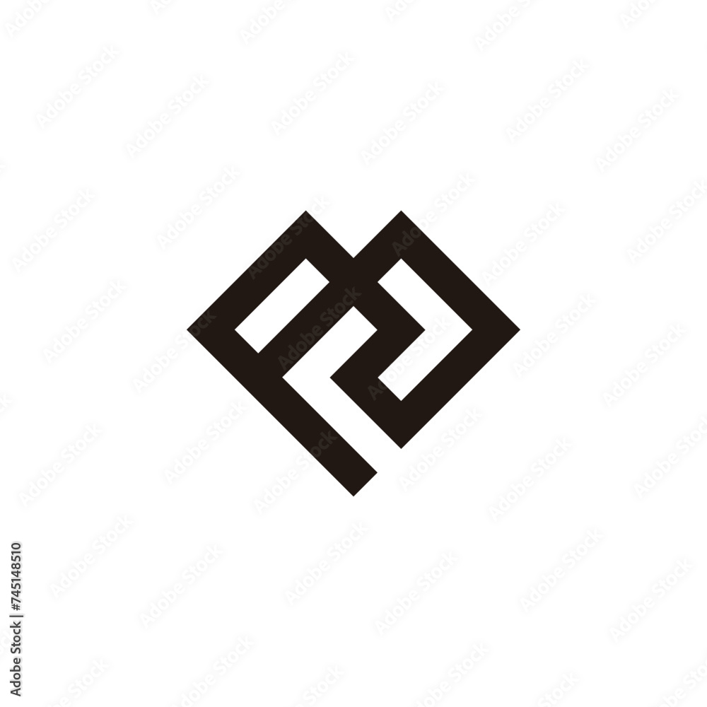 letter pm abstract arrow geometric logo vector letter pm abstract arrow geometric logo vector