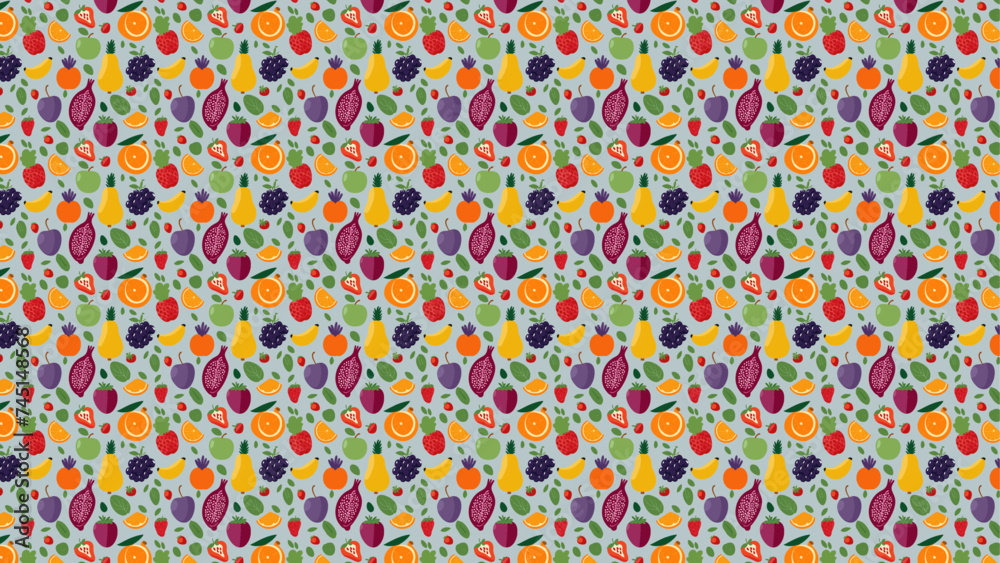 Natural fruits pattern Natural fruits pattern