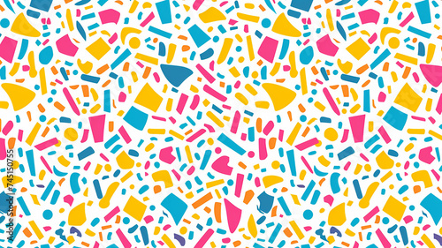 Seamless terrazzo pattern. Colorful abstract background.