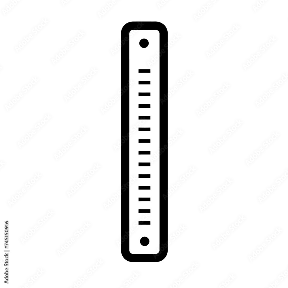 An icon of a Ruler outline vector An icon of a Ruler outline vector