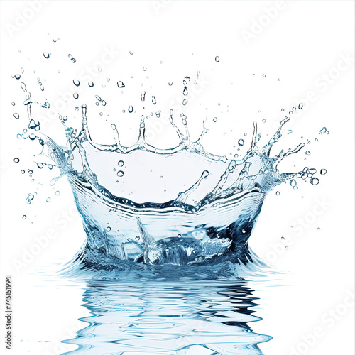 water liquid splash isolated on white background includes clipping path, transparent background