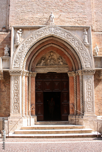 Fragment of Church of Sanctuary of the Madonna delle Grazie in Pesaro, Italy