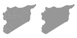 Syria map with administrative divisions. Vector illustration.