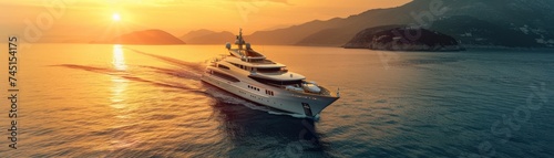 Sailing Across the Sea. Yacht Cruising on Mediterranean Waters. Luxury Boat Offers an Exquisite Travel Experience