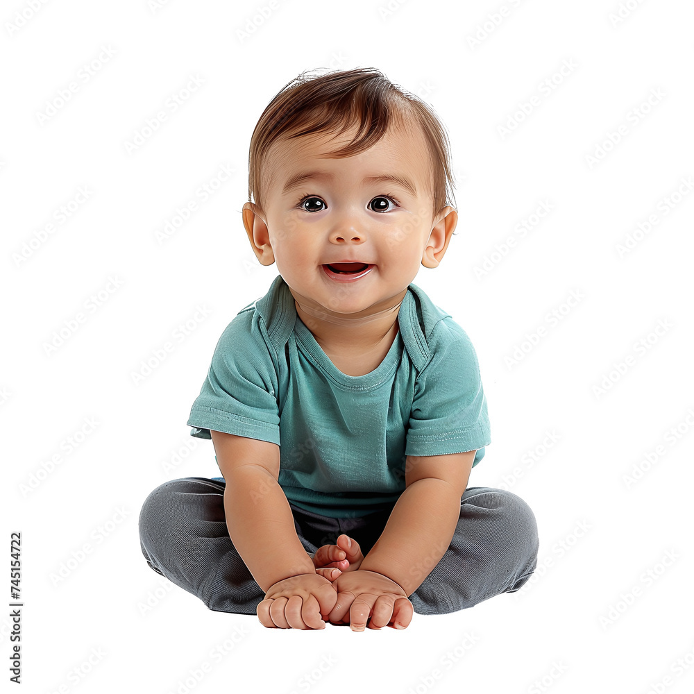 portrait of a baby sitting on the ground isolated transparent portrait of a baby sitting on the ground isolated transparent