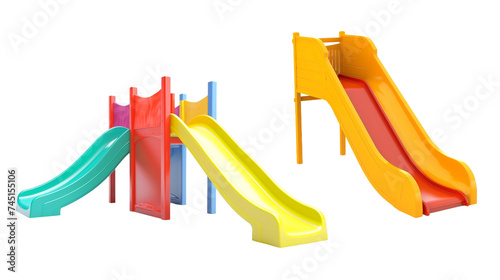 playground slide on a transparent background