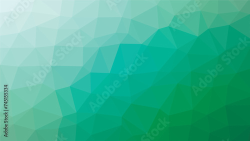 Green gradient polygon pattern. Low poly design. Vector illustration 