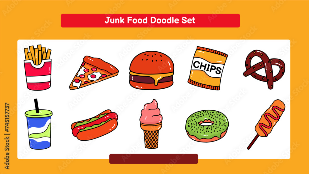 Junk Food Doodle Set