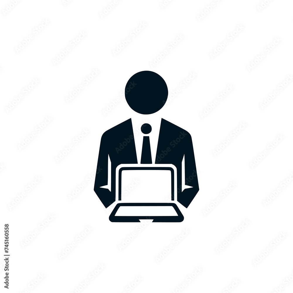 professional job worker icon asset vector illustration template design