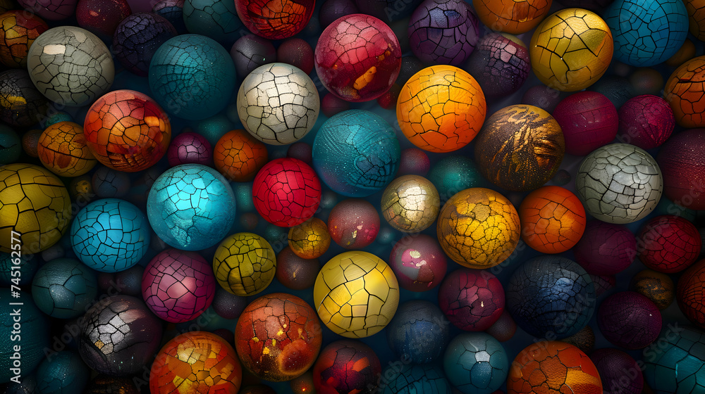 A mesmerizing photograph showcasing the intricate beauty of vibrant color balls arranged A mesmerizing photograph showcasing the intricate beauty of vibrant color balls arranged