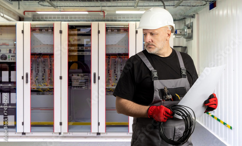 Man automation engineer. Se...