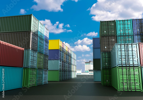 Container warehouse near fa...